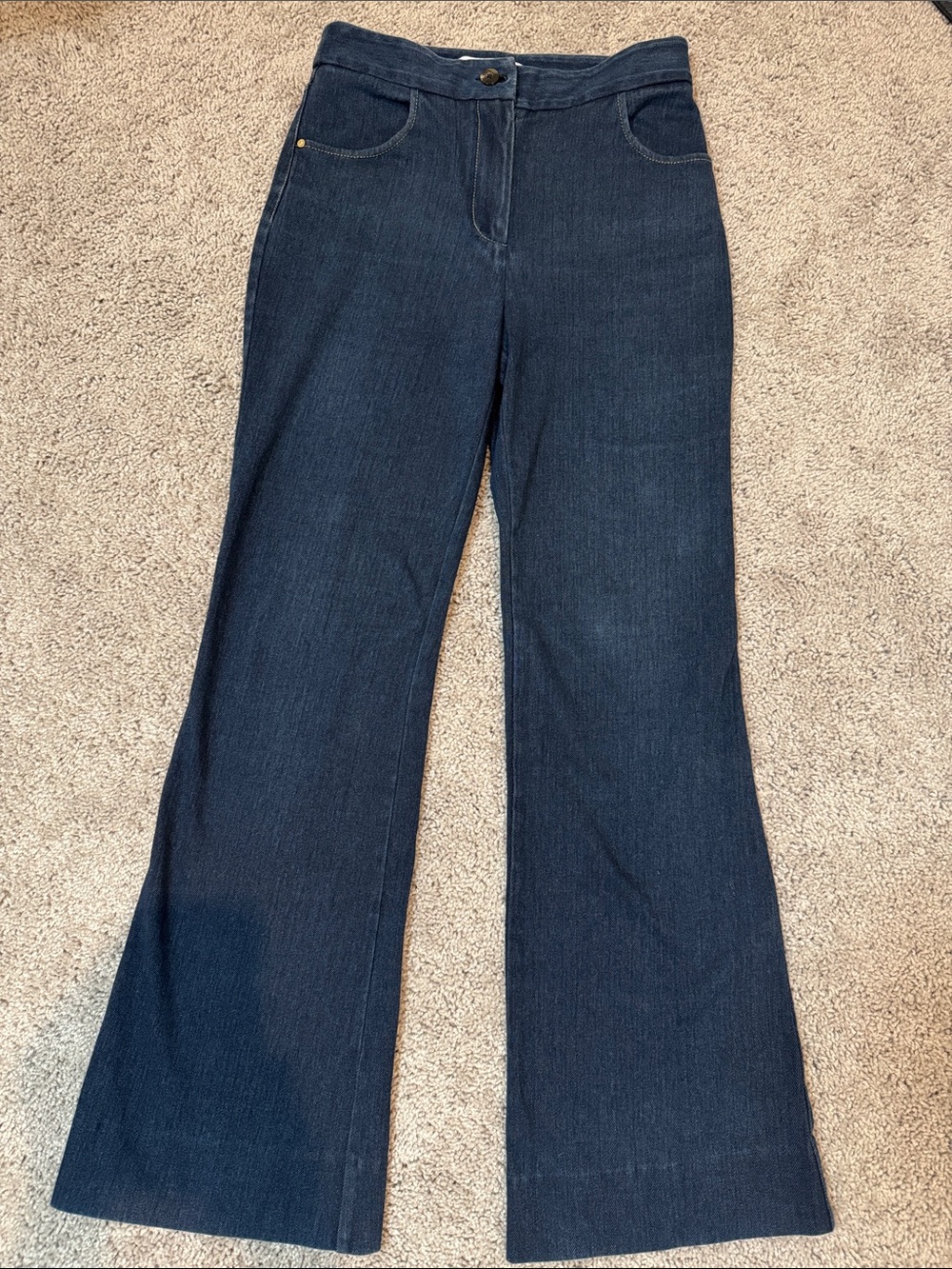 Diane Von Furstenberg Debbie Dark Blue Denim Jeans Size 4